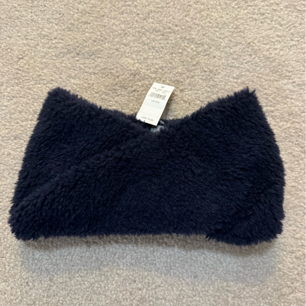 aerie Black Fuzzy Ear Warmer Headband